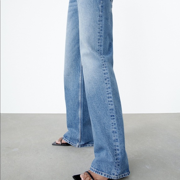 Zara High Waist Wide Leg Jeans - Picture 9 of 11